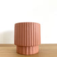 Ridged Cylinder Planter | Terracotta |  6”